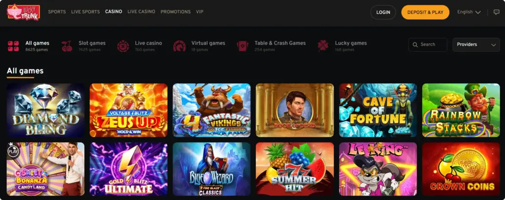 Lucky Trunk Casino game search for Swiss players